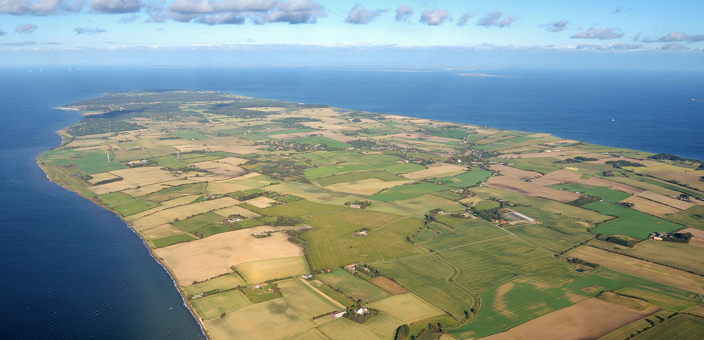 Luftfoto af Nordlangeland