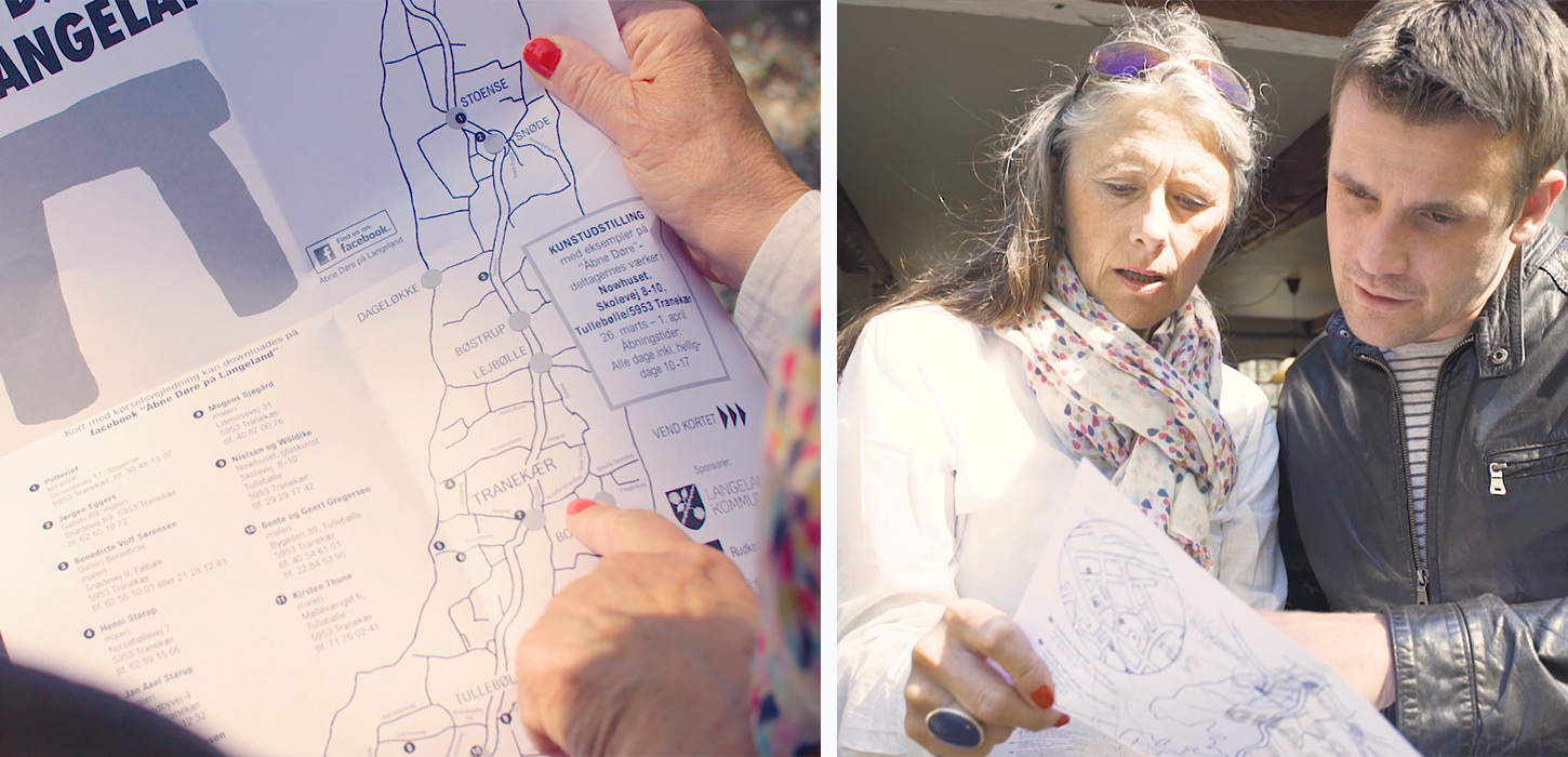 kørkør efter kortet over de åbne døre