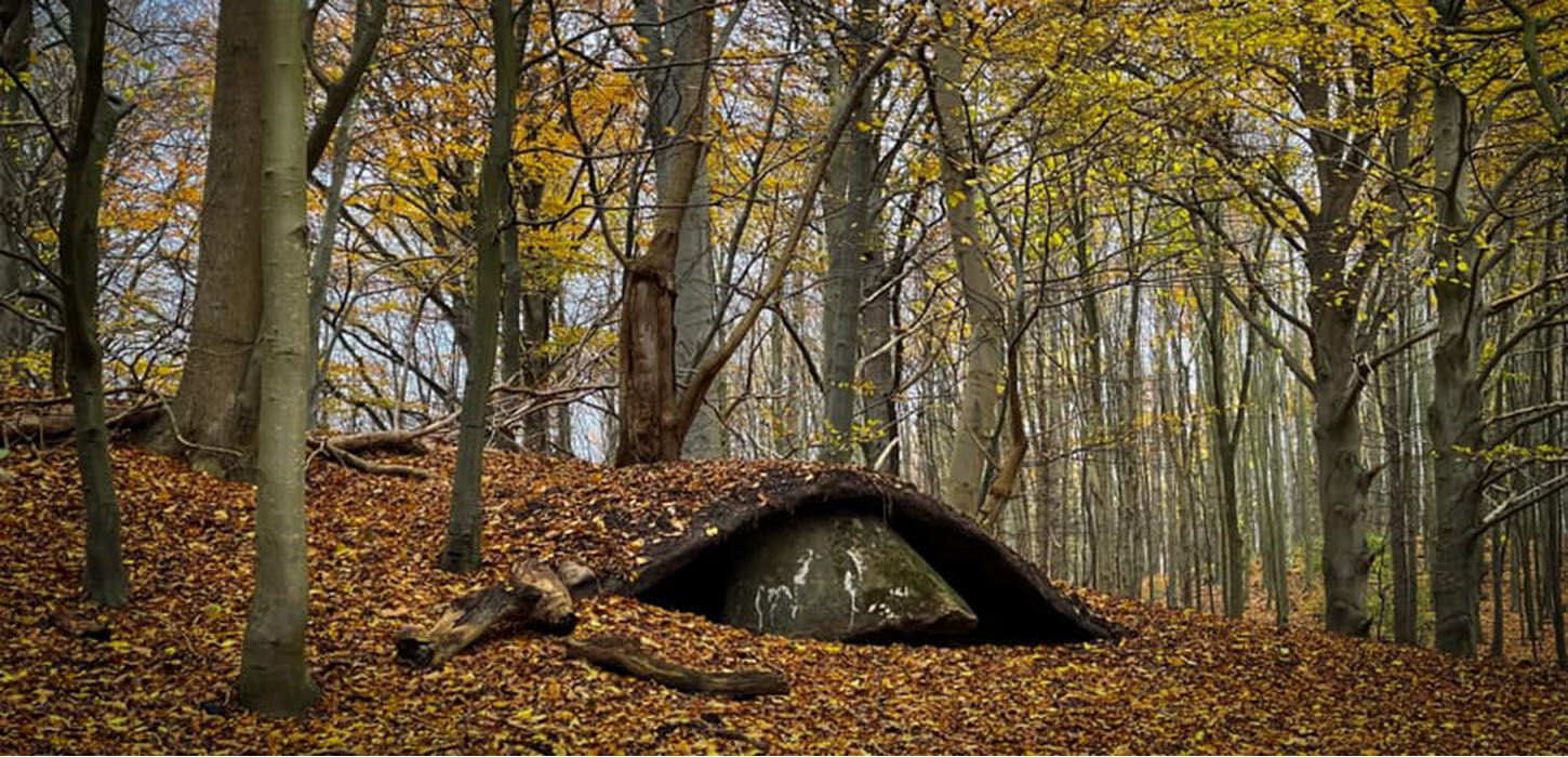 nyt værk i Tickon - sten under en bølge af jord