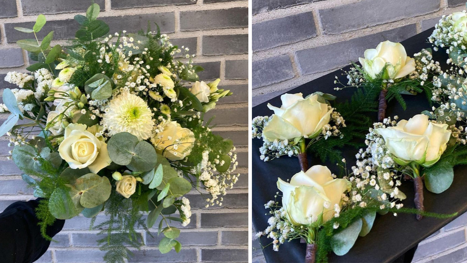 Blomsterbinderi til bryllup Langeland