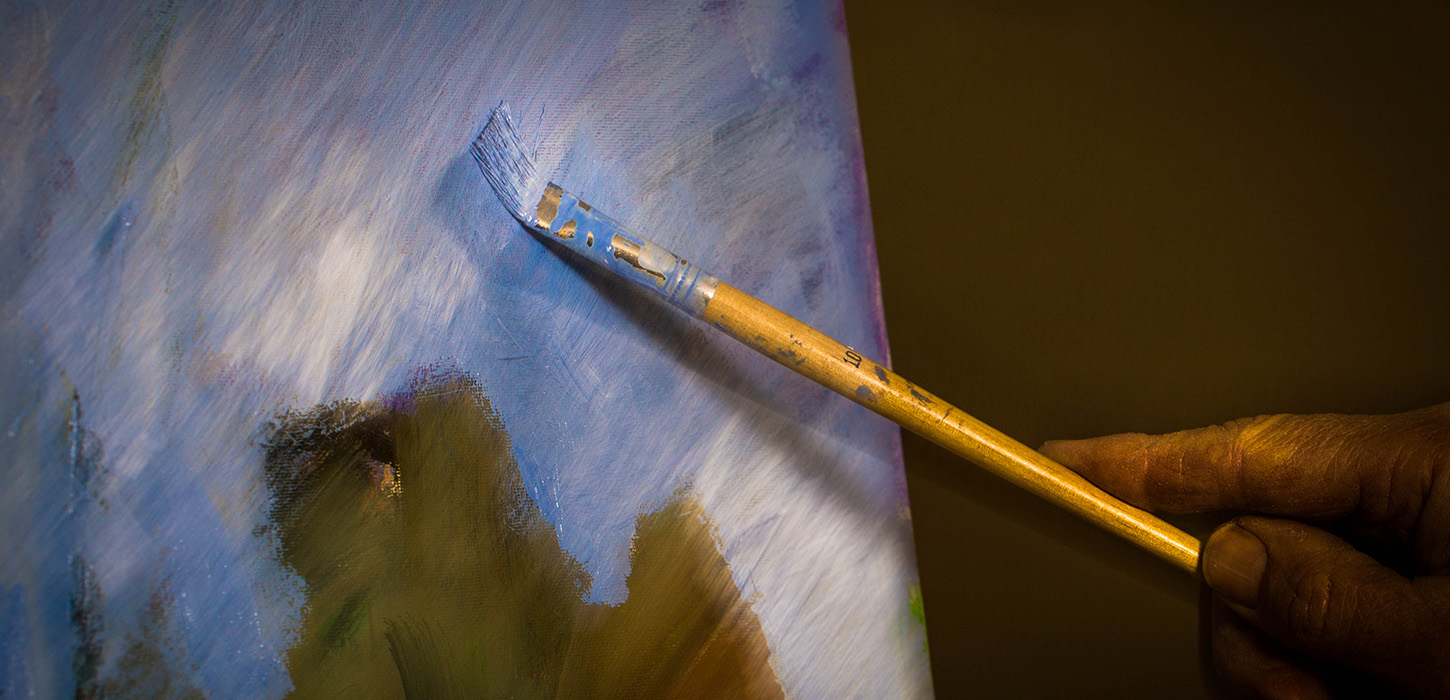 Pensel på lærred