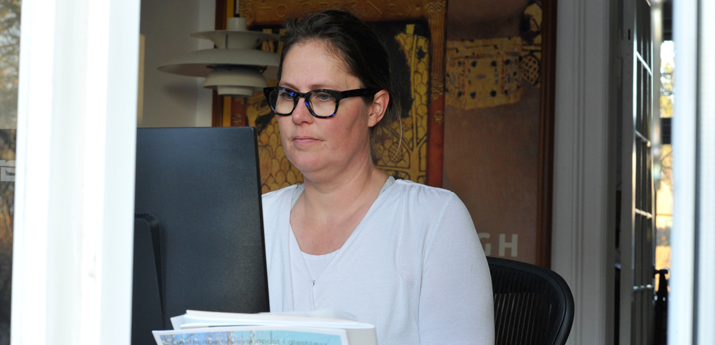 Maj ved hjemmearbejdspladsen