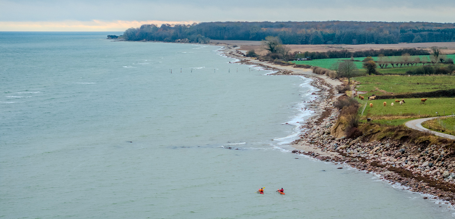 Havkajak på Langeland i efteråret