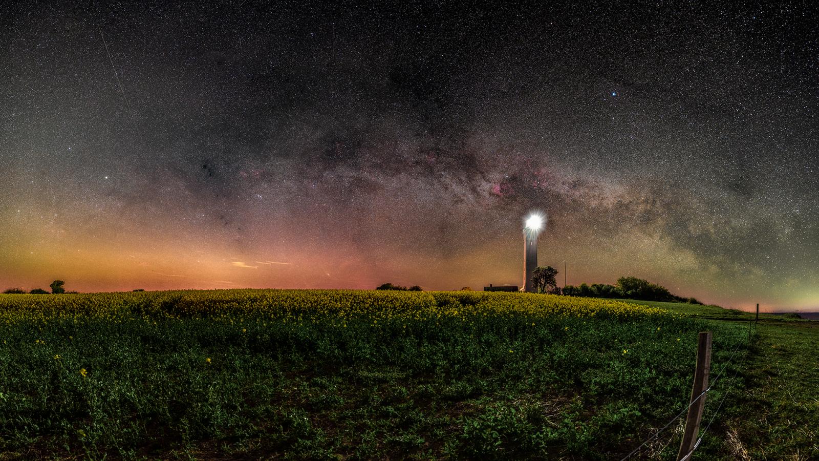 Stjernehimmel ved Keldsnor Fyr