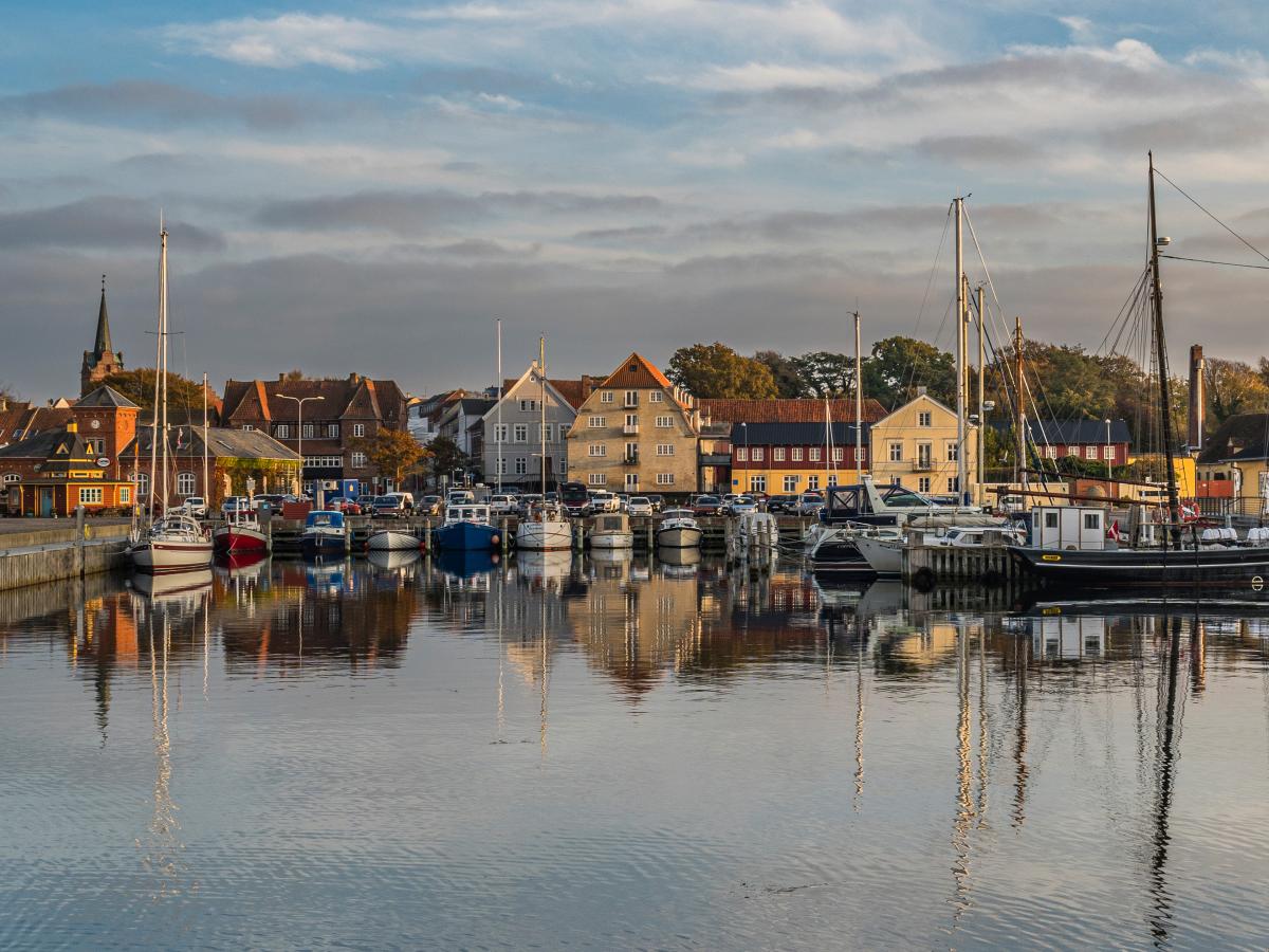 Aftensol på Rudkøbing Havn