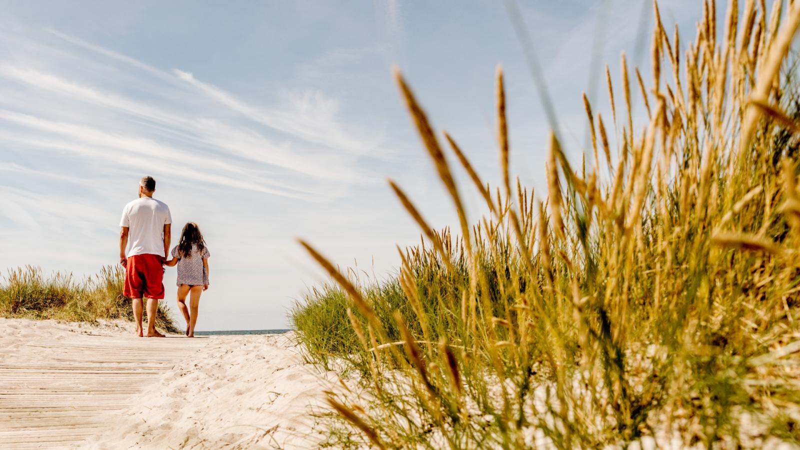 Familie på Ristinge Strand