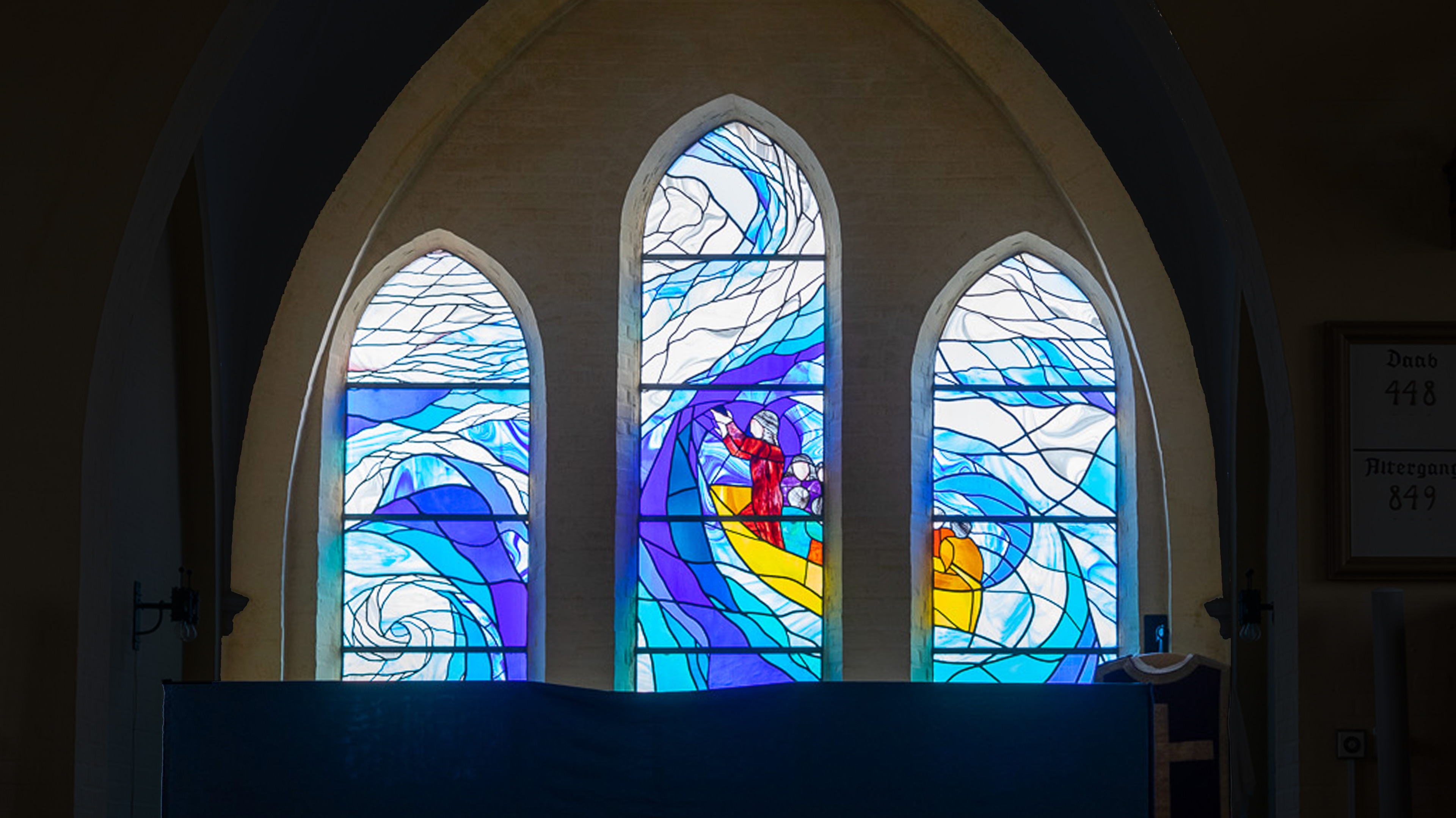 Kunstværk i Bagenkop Kirke af Helle Scharling-Todd