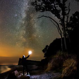 Nattehimmel ved Gulstav Klint, Sydlangeland