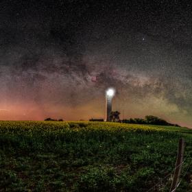 Stjernehimmel ved Keldsnor Fyr